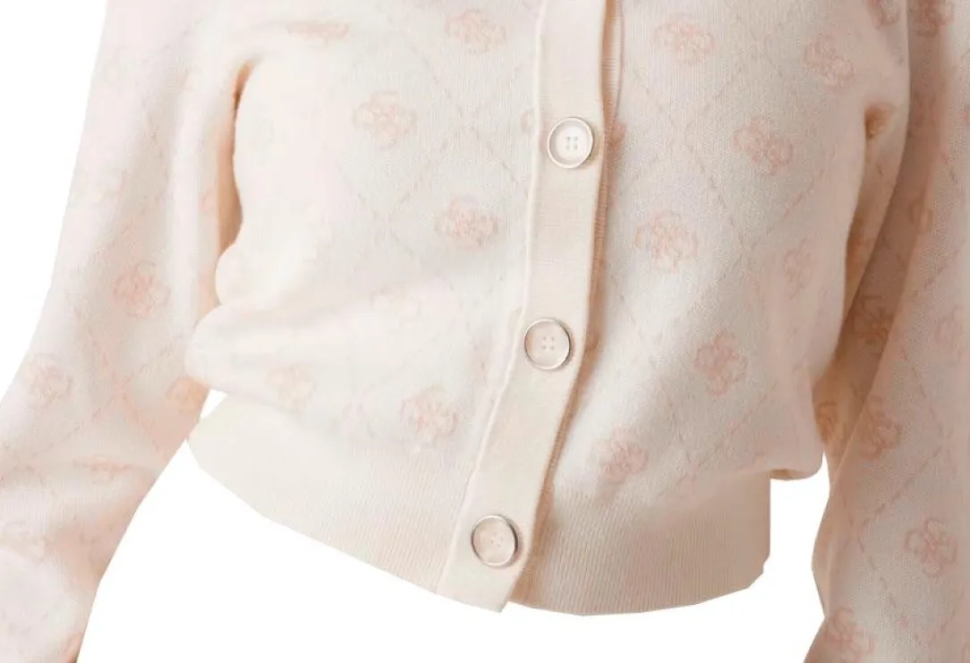 sarah_g_cardi_bianco_1.webp Guess Donna Cardigan-SARAH 4G CARDI Bianco