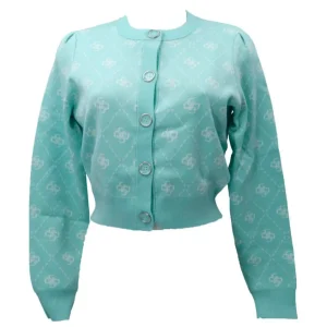 Guess Donna Cardigan-SARAH 4G CARDI Verde Acqua