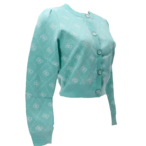 Guess Donna Cardigan-SARAH 4G CARDI Verde Acqua