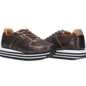 Alviero Martini Donna Sneakers-Scarpa stringa mappa geo Marroni