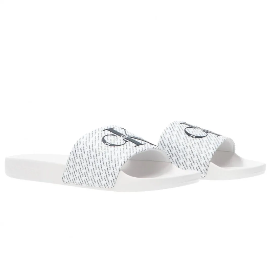 slide_aop_bianco_1.webp Calvin Klein Uomo Scarpe Mare-SLIDE AOP Bianco