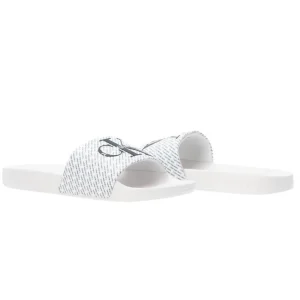 Calvin Klein Uomo Scarpe Mare-SLIDE AOP Bianco