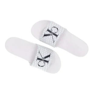 Calvin Klein Uomo Scarpe Mare-SLIDE AOP Bianco