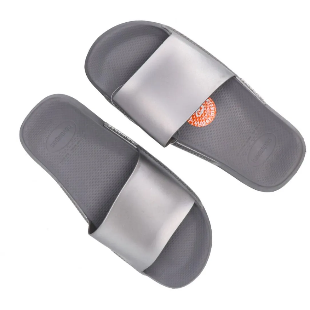 slide_classic_brasil_meta_1-2.webp Havaianas Donna Scarpe Mare | Scarpe Mare-SLIDE CLASSIC BRASIL METALLIC Grigio