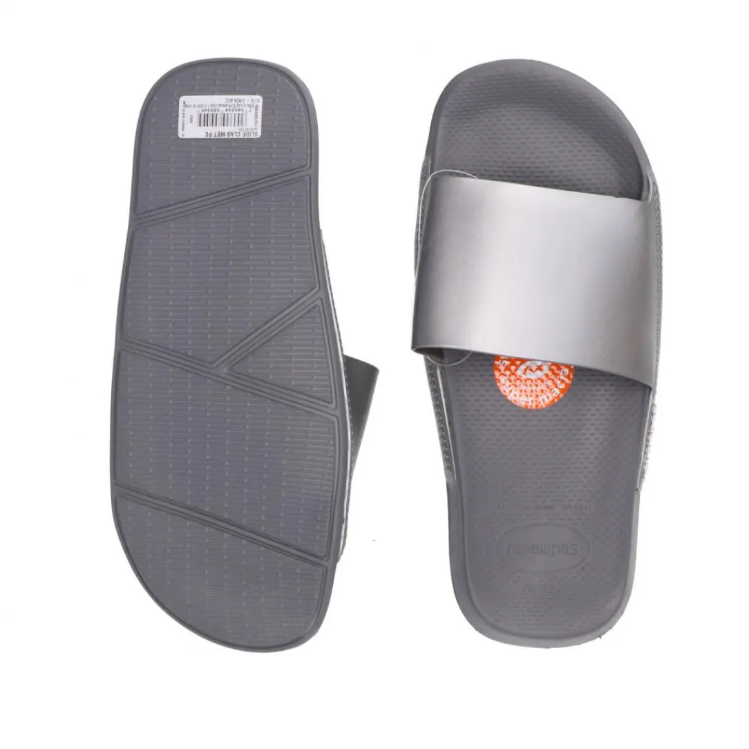 slide_classic_brasil_meta_3-2.webp Havaianas Donna Scarpe Mare | Scarpe Mare-SLIDE CLASSIC BRASIL METALLIC Grigio