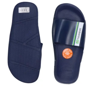 Havaianas Donna Scarpe Mare | Scarpe Mare-SLIDE CLASSIC BRASIL METALLIC Blu