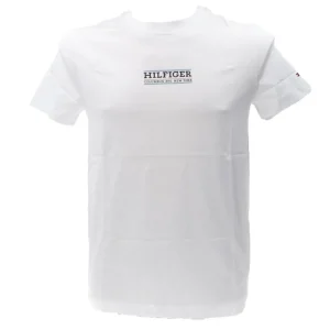 Tommy Hilfiger Uomo T-Shirt-SMALL HILFIGER SLIM TEE 34387 Bianco