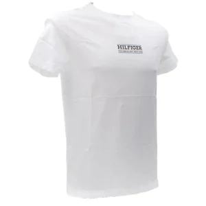 Tommy Hilfiger Uomo T-Shirt-SMALL HILFIGER SLIM TEE 34387 Bianco