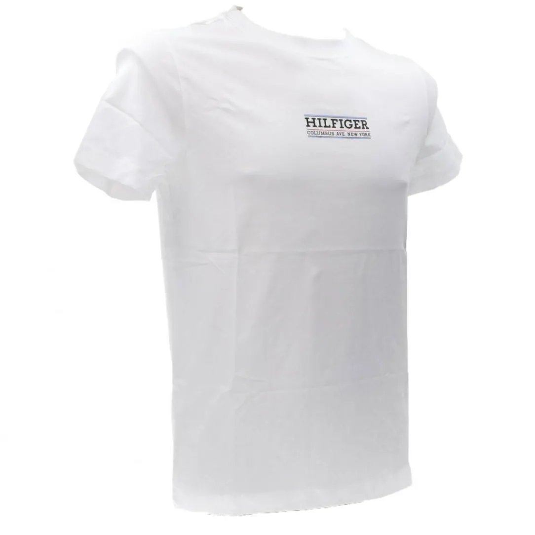 small_hilfiger_slim_tee___1-2.webp Tommy Hilfiger Uomo T-Shirt-SMALL HILFIGER SLIM TEE 34387 Bianco