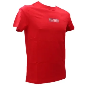 Tommy Hilfiger Uomo T-Shirt-SMALL HILFIGER SLIM TEE 34387 Rosso