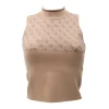 Guess Donna Maglia-Smanicata logata W3YR26Z37K0 Beige
