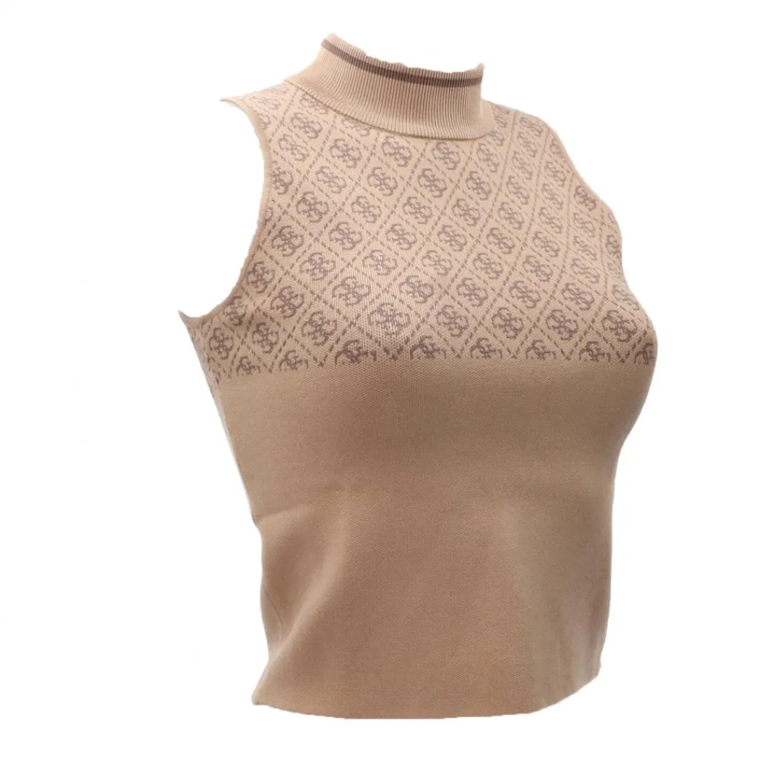 smanicata_logata_wyrzk_be_1.webp Guess Donna Maglia-Smanicata logata W3YR26Z37K0 Beige