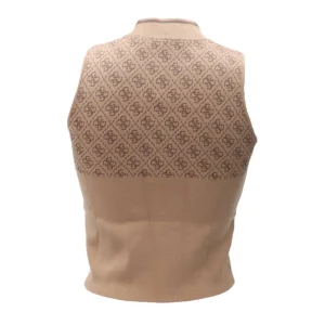 Guess Donna Maglia-Smanicata logata W3YR26Z37K0 Beige