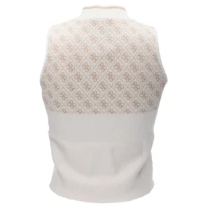 Guess Donna Maglia-Smanicata logata W3YR26Z37K0 Bianco