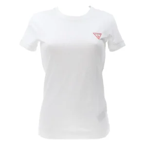 Guess Donna T-Shirt-SS CN MINI TRIANGLE TEE Bianco