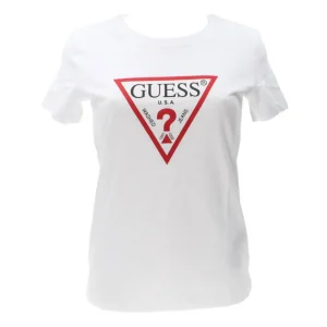 Guess Donna T-Shirt-SS CN ORIGINAL TEE Bianco