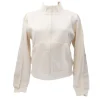 Guess Donna Felpe-STACIE FULL ZIP SWEATSHIRT Bianco Panna