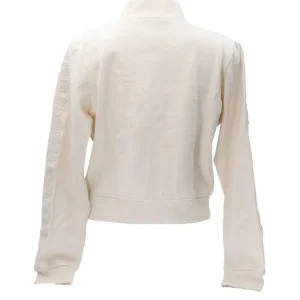 Guess Donna Felpe-STACIE FULL ZIP SWEATSHIRT Bianco Panna