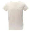 Tommy Hilfiger Uomo T-Shirt-STRETCH SLIM FIT TEE 10800 Bianco Panna
