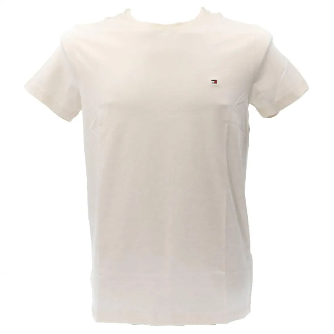stretch_slim_fit_tee__bia_0.webp Tommy Hilfiger Uomo T-Shirt-STRETCH SLIM FIT TEE 10800 Bianco Panna