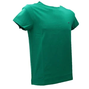 Tommy Hilfiger Uomo T-Shirt-STRETCH SLIM FIT TEE 10800 Verde