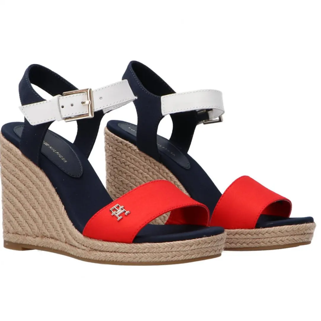 stripes_wedge_sandal_ross_1.webp Tommy Hilfiger Donna Sandali-STRIPES WEDGE SANDAL Rosso