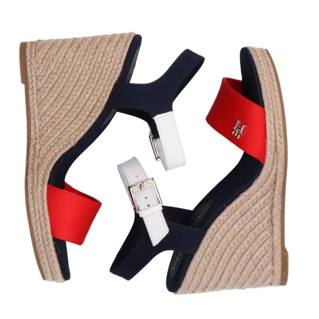 stripes_wedge_sandal_ross_4.webp Tommy Hilfiger Donna Sandali-STRIPES WEDGE SANDAL Rosso