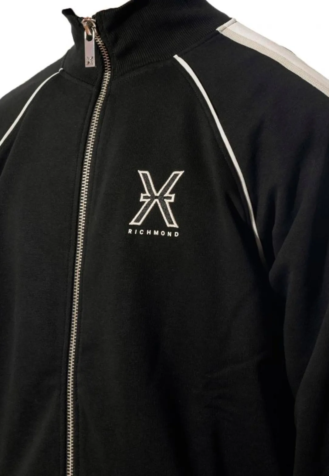 sweatshirt_zip_bongi_nero_1.webp Richmond Uomo Felpe-SWEATSHIRT ZIP BONGI Nero