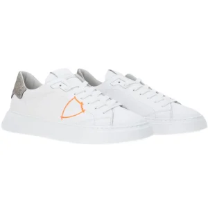 Philippe Model Uomo Sneakers-TEMPLE LOW 24 Arancio fluo