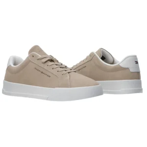 Tommy Hilfiger Uomo Sneakers-TH COURT LTH DETAIL Beige suede