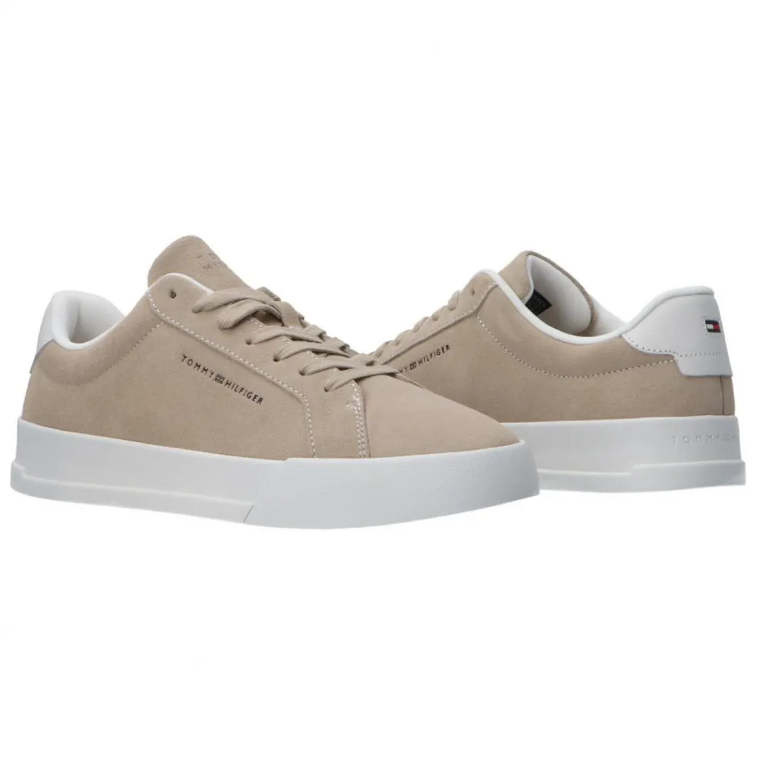 th_court_lth_detail_beige_2.webp Tommy Hilfiger Uomo Sneakers-TH COURT LTH DETAIL Beige suede