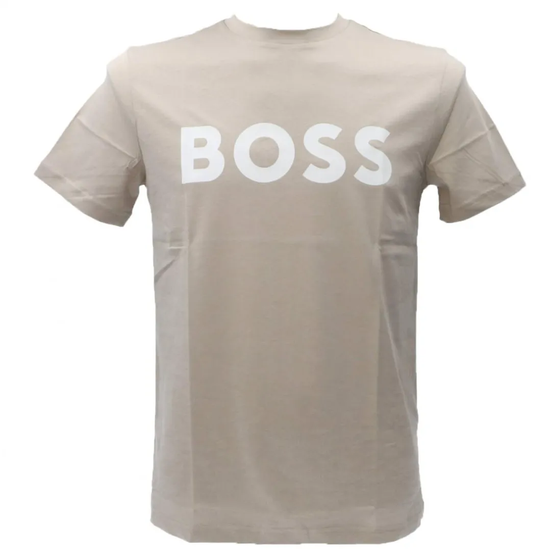 thinking__beige_0.webp Boss Uomo T-Shirt-THINKING 1 Beige