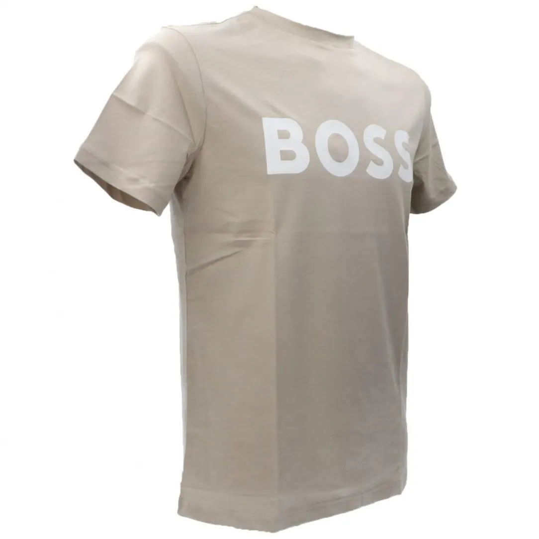 thinking__beige_1.webp Boss Uomo T-Shirt-THINKING 1 Beige
