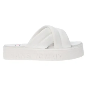 Tommy Hilfiger Donna Sandali-TJW LETTERING FLATFORM SANDAL Bianco