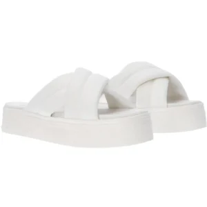 Tommy Hilfiger Donna Sandali-TJW LETTERING FLATFORM SANDAL Bianco