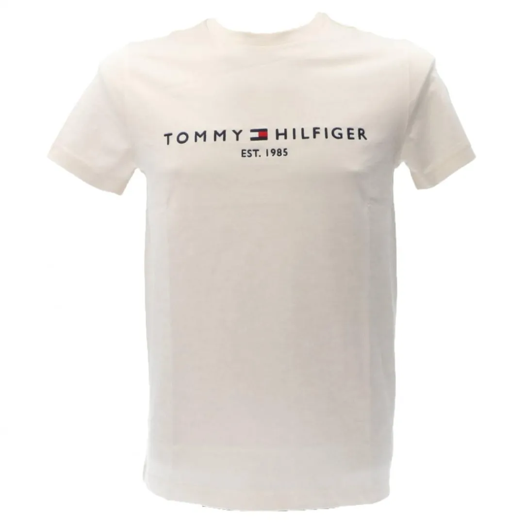 tommy_logo_tee__bianco_pa_0.webp Tommy Hilfiger Uomo T-Shirt-TOMMY LOGO TEE 11797 Bianco Panna