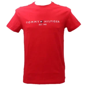 Tommy Hilfiger Uomo T-Shirt-TOMMY LOGO TEE 11797 Rosso
