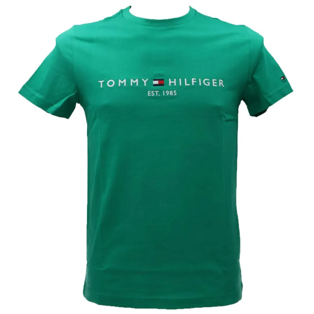 tommy_logo_tee__verde_0.webp Tommy Hilfiger Uomo T-Shirt-TOMMY LOGO TEE 11797 Verde