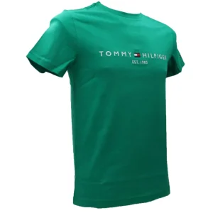 Tommy Hilfiger Uomo T-Shirt-TOMMY LOGO TEE 11797 Verde
