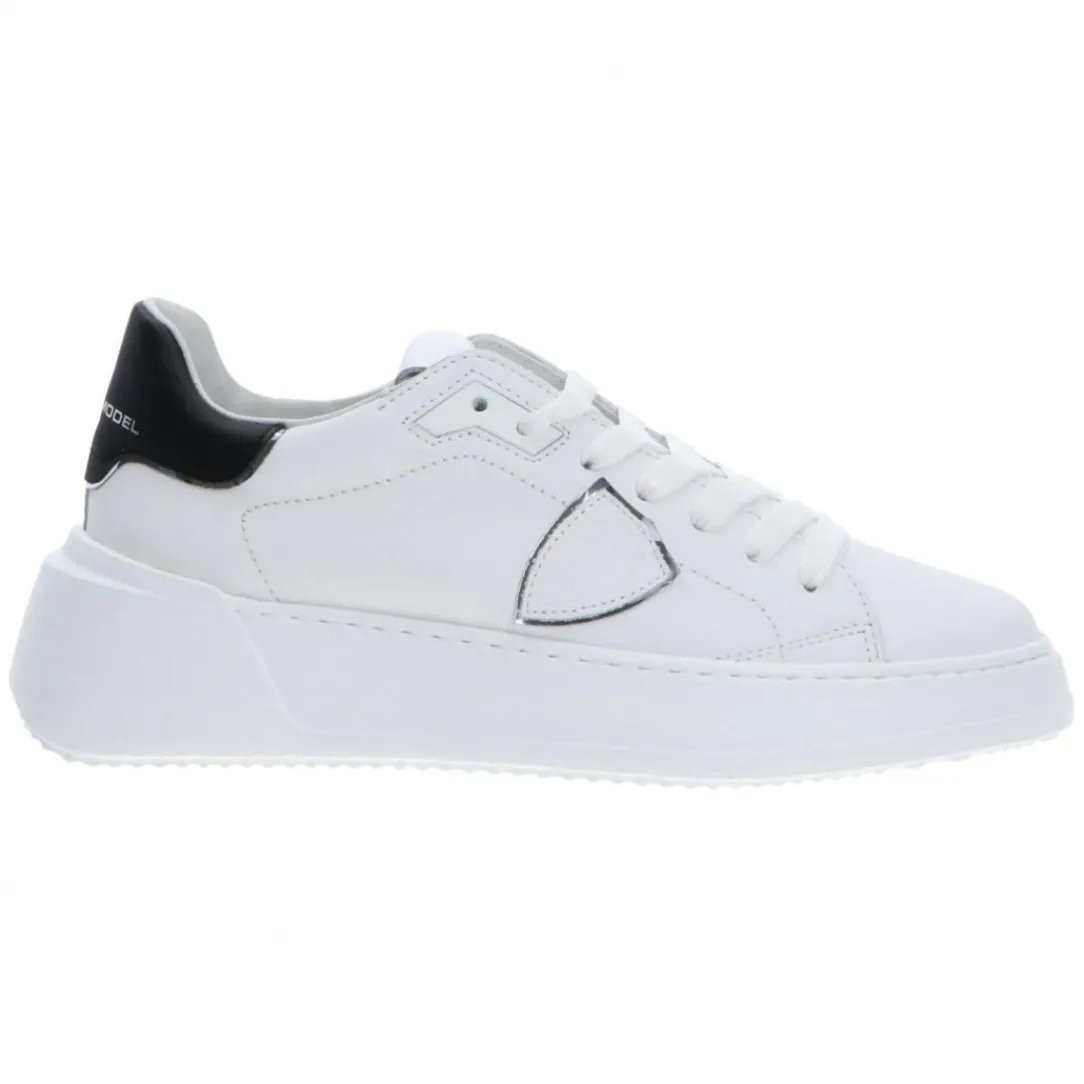tres_temple_bianco_nero_0.webp Philippe Model Donna Sneakers-TRES TEMPLE Bianco Nero
