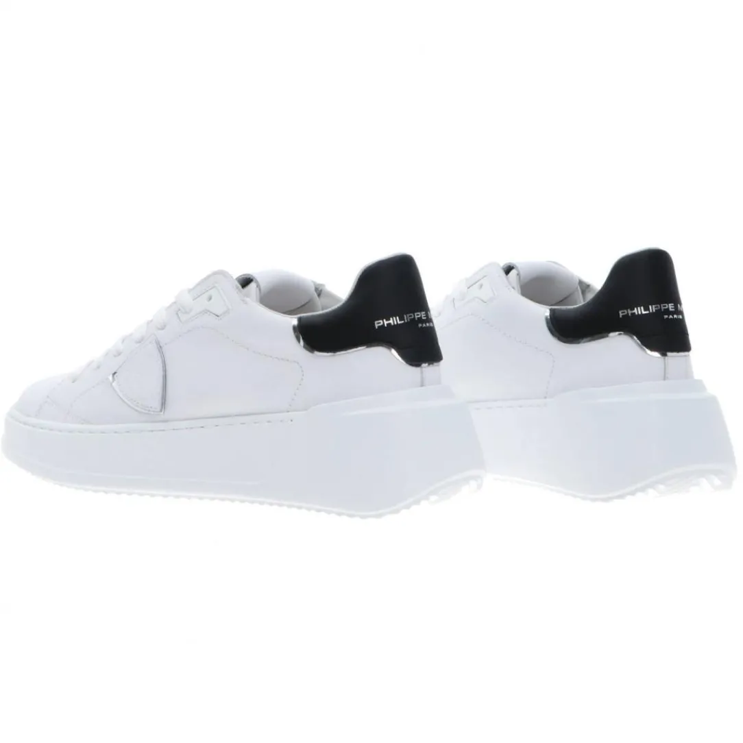 tres_temple_bianco_nero_3.webp Philippe Model Donna Sneakers-TRES TEMPLE Bianco Nero