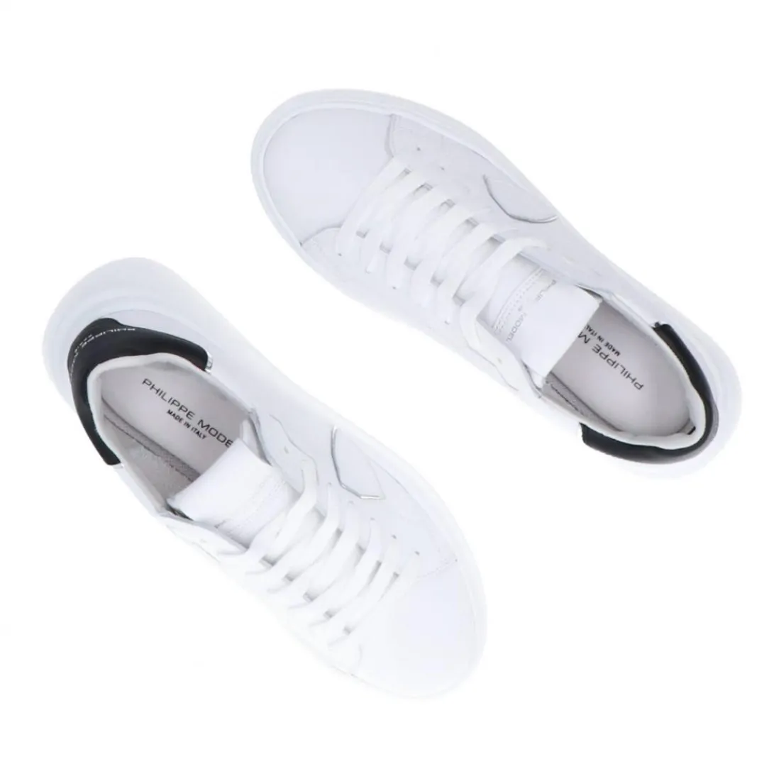 tres_temple_bianco_nero_4.webp Philippe Model Donna Sneakers-TRES TEMPLE Bianco Nero