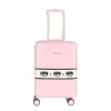 Chiara Ferragni Donna Valigie E Borsoni-TROLLEY LOGOMANIA S Rosa