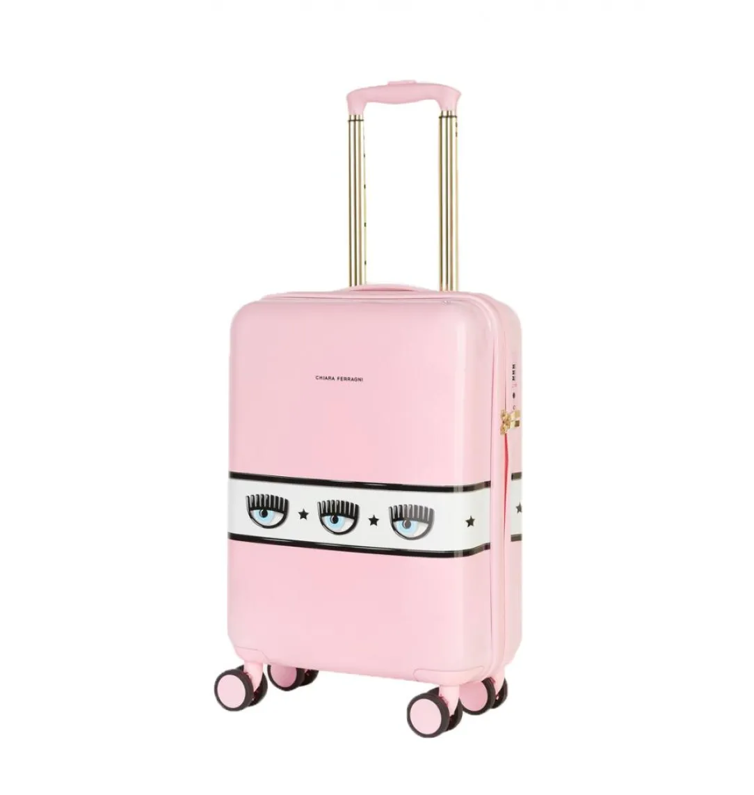 trolley_logomania_s_rosa_1.webp Chiara Ferragni Donna Valigie E Borsoni-TROLLEY LOGOMANIA S Rosa