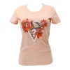 Guess Donna T-Shirt-TROPICAL TRIANGLE TEE Rosa Pesca