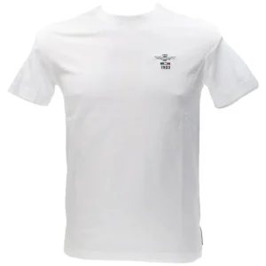 Aereonautica Militare Uomo T-Shirt-T-SHIRT MC 2301 Bianco
