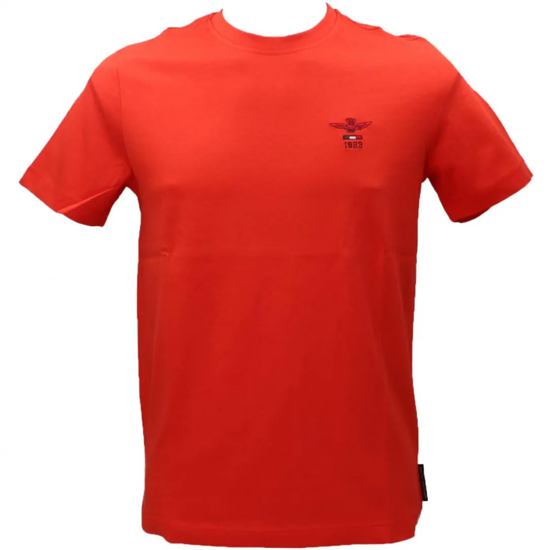 tshirt_mc__rosso_corallo_0.webp Aereonautica Militare Uomo T-Shirt-T-SHIRT MC 2301 Rosso Corallo