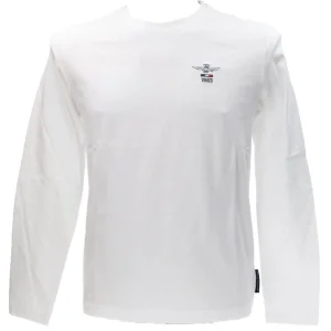 Aereonautica Militare Uomo T-Shirt-T-SHIRT ML 2305 Bianco