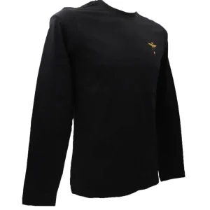 Aereonautica Militare Uomo T-Shirt-T-SHIRT ML 2390 Nero