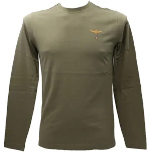 Aereonautica Militare Uomo T-Shirt-T-SHIRT ML 2390 Verde